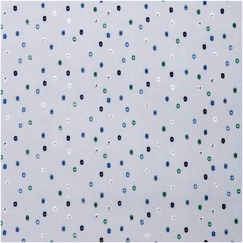 Tissu coton - imprim&#xE9;, bleu clair/points graphique
