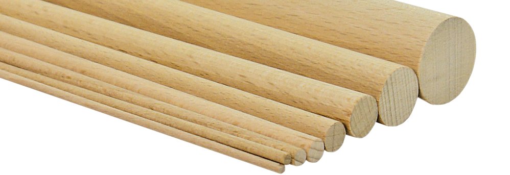 5kg Rundstäbe Rundstab Holz gemischt 5mm-35mm  Rundholz Drechseln 
